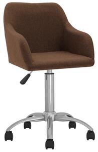 Scaun de birou pivotant, maro, material textil
