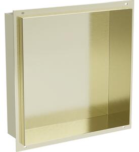 Mexen X-Wall-NR raft nișă fără flanșă 30 x 30 cm, auriu periat - 1951303010