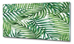 Tablou sticlă frunze de palmier