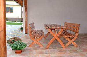 Masă de grădină din lemn de pin 160x70 cm Strong - Rojaplast