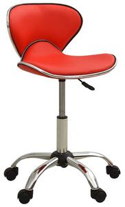 Scaun de birou, roșu, piele ecologică