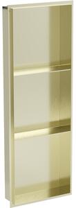 Mexen X-Wall-NR raft în nișă fără flanșă cu raft 90 x 30 cm, auriu periat - 1951903010S