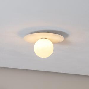Plachetă Pixie, alb, sticlă, Ø 25 cm, sferică, G9