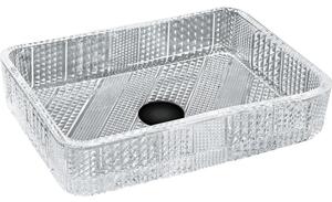Mexen Akra chiuvetă de sticlă deasupra blatului 46 x 33 cm, transparentă - 24024600