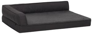 Saltea ergonomică pat de câini negru 60x42 cm aspect in/fleece