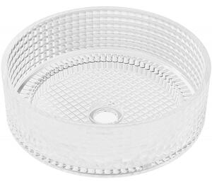 Mexen Lira chiuvetă de sticlă pentru blat 37 x 37 cm, transparentă - 24053700