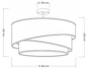 Brilagi - Plafonieră aplicată TRIO 1xE27/60W/230V pr. 40 cm maro/bej/alb