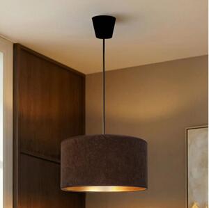 Brilagi - Pendul cu cablu VELVET, 1xE27/60W/230V, diam. 40 cm, maro/auriu
