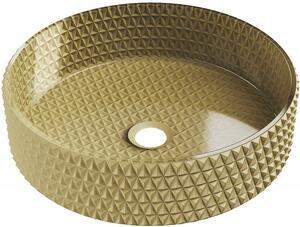 Mexen Aura chiuvetă din sticlă pe blat 39 x 39 cm, aurie - 24013950