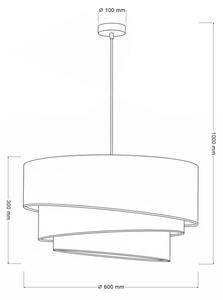 Brilagi - Lustră suspendată pe cablu TRIO, 3x E27/60W/230V, diametru 60 cm, maro/bej/alb
