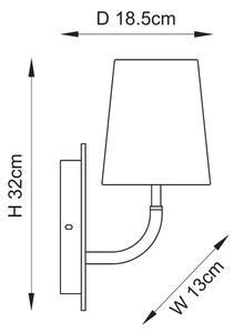 Endon 114202 - Aplica de perete 1xE14/7W/230V bej/auriu