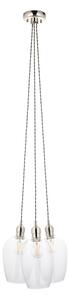 Endon 120644 - Lustră suspendată cu cablu, 3xE27/10W/230V, crom lucios
