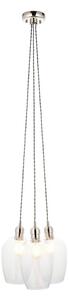 Endon 120644 - Lustră suspendată cu cablu, 3xE27/10W/230V, crom lucios