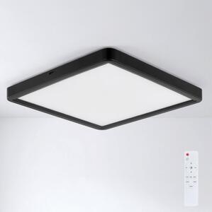Brilagi - Plafonieră LED dimabilă ESTELA SQUARE LED/36W/230V 31x31 cm neagră + telecomandă
