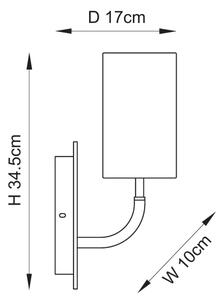 Endon 114203 - Aplică de perete 1xE14/7W/230V bej/auriu
