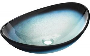 Mexen Sonia chiuvetă de sticlă pe blat 54 x 37 cm, albastră - 24145447