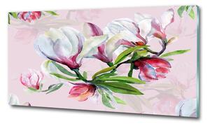 Tablou Printat Pe Sticlă flori magnolia