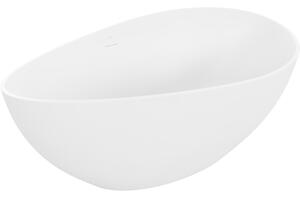 Mexen Parma cadă freestanding din conglomerat 160 x 95 cm, alb mat - 57231609500
