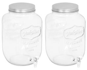 Dozatoare de băuturi, 2 buc., 8050 ml, sticlă
