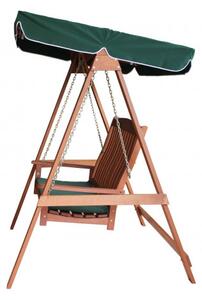 Balansoar pentru gradina / terasa din lemn, Sole, 2 locuri, perna inclusa, 160x178.5x117.5 cm