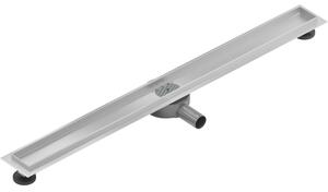 Sifon de duș Mexen plat din oțel inoxidabil 80 cm cu sifon rotativ la 360° - corp de scurgere fără capac, oțel inoxidabil, 1040080