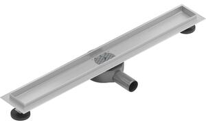 Sifon de duș Mexen plat din oțel inoxidabil 50 cm cu sifon rotativ la 360° - corp de scurgere fără capac, oțel inoxidabil, 1040050