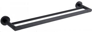 Mexen Tiber suport dublu pentru prosop, negru - 7050525-70