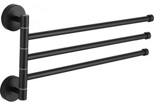 Mexen cuier rotativ triplu pentru prosoape, negru - 7039243-70