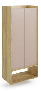 Dulap MOBIUS 2D, stejar sonoma/roz, 78x41x179 cm
