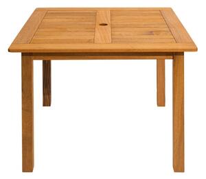 Set mobilier terasa / gradina Essen, masa si 4 scaune pliabile, lemn Meranti, patrata, teak
