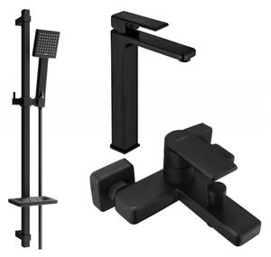 Mexen Mino DQ45 set de baie, negru - 72413DQ45-70