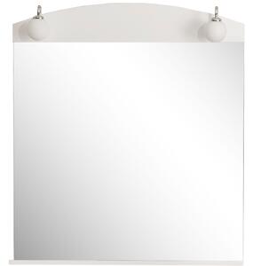 Set mobilier baie Emma cu baza, oglinda si lavoar (lungime 74.5cm), alb