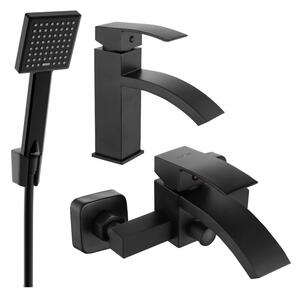 Mexen Libra R45 set de baie, negru - 745103R45-70