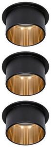 Paulmann Gil lampă de tavan 3x6 W negru-auriu 93379