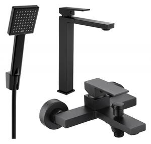 Mexen Uno R45 set de baie, negru - 71413R45-70