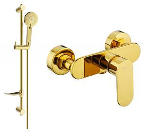 Mexen Milo DF40 baterie de duș cu set de duș, auriu - 7134R40-50
