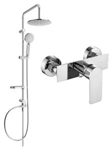 Mexen Carl set de duș montat pe perete cu duș de ploaie și baterie de duș Alexa, crom - 71240240-00