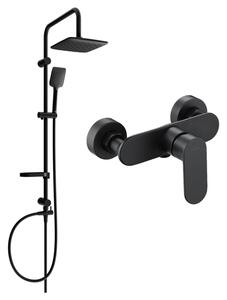 Mexen Sven set de duș de suprafață cu ploaie și baterie de duș Milo, negru - 71340262-70