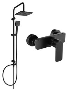Mexen Tord set de duș suprapus cu pară de duș și baterie duș Cetus, negru - 744340200-70