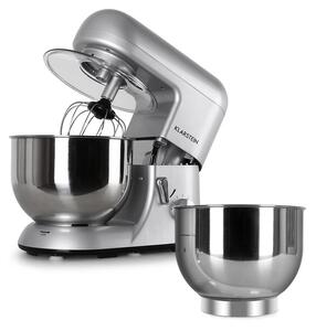 Klarstein Bella Argentea, robot de bucătărie + vas argintiu, culoare argintie