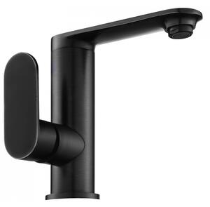 Mexen Milo baterie de lavoar cu mâner lateral, negru - 71305-70