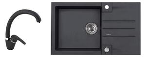 Set chiuveta de bucatarie Rock 130 si baterie GM 230 Carbon