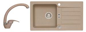 Set chiuveta de bucatarie Niagara 30 si baterie GM 230 Beige