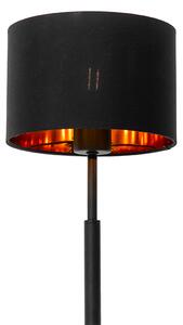 Lampă de masă modernă abajur din stofă negru cu auriu - VT 1
