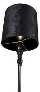 Lampă de podea clasică neagră cu umbră neagră 40 cm - Classico