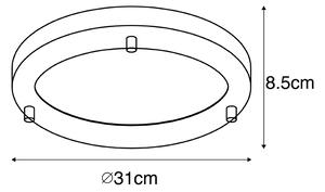 Plafoniera moderna aurie 31 cm IP44 - Yuma