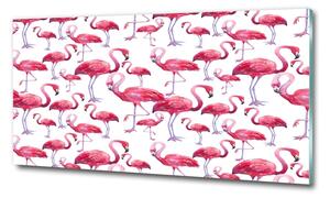 Tablou din Sticlă Flamingos