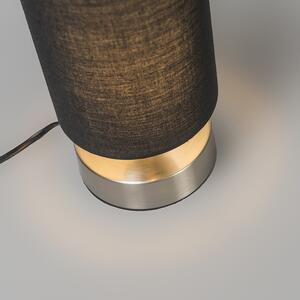 Lampă de masă modernă neagră cu oțel - Milo 2