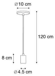 Lampă suspendată modernă cromată - Facil 1