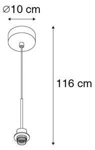 Lampă suspendată din oțel cu cablu negru - Combi 1